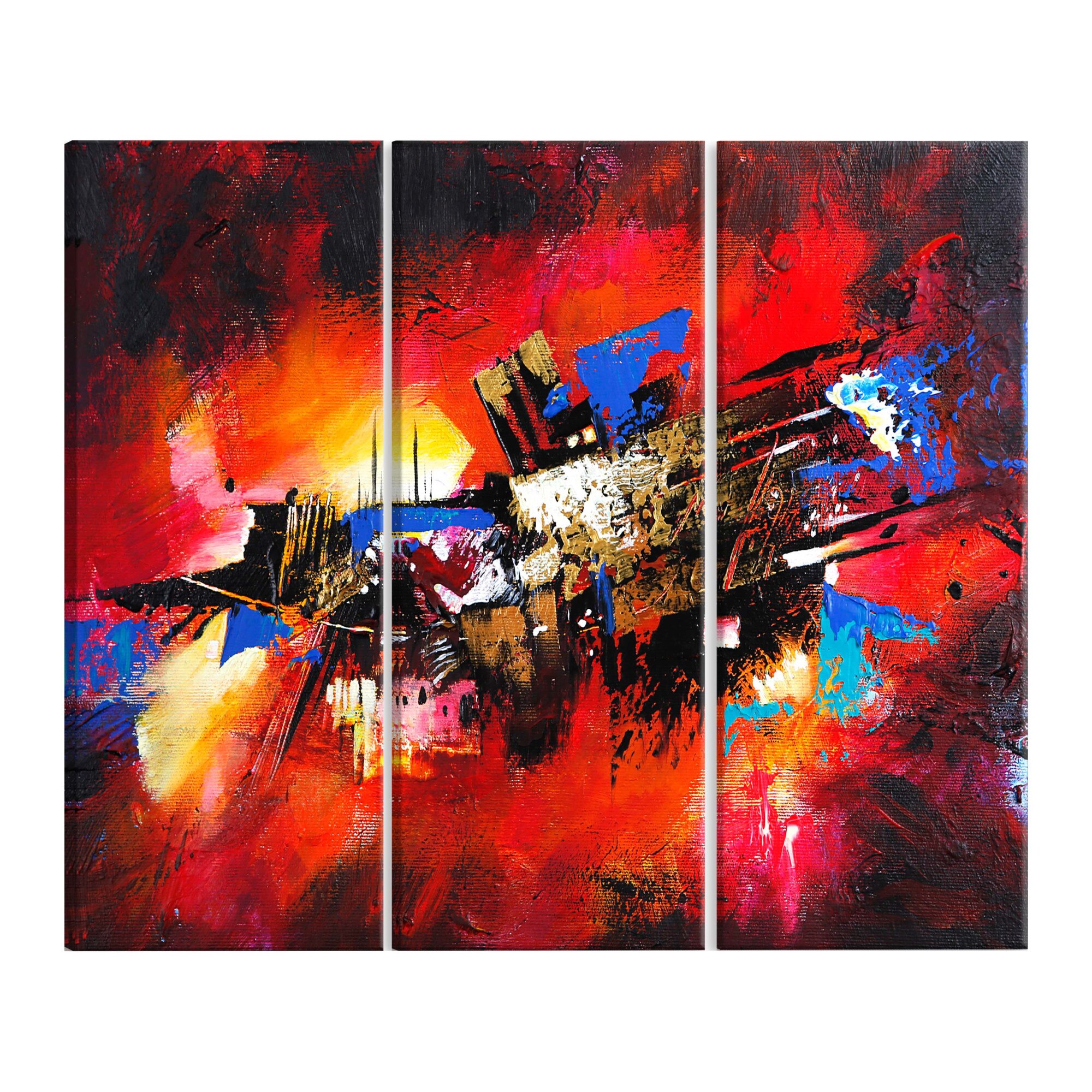 Tablou canvas 3 piese - Culorile copilariei - 120 x 80 cm