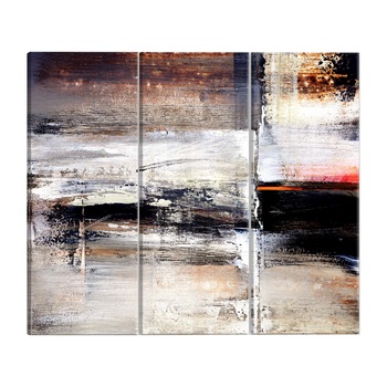 Tablou canvas, 3 piese, Calmeaza Hum, 60 x 30 cm