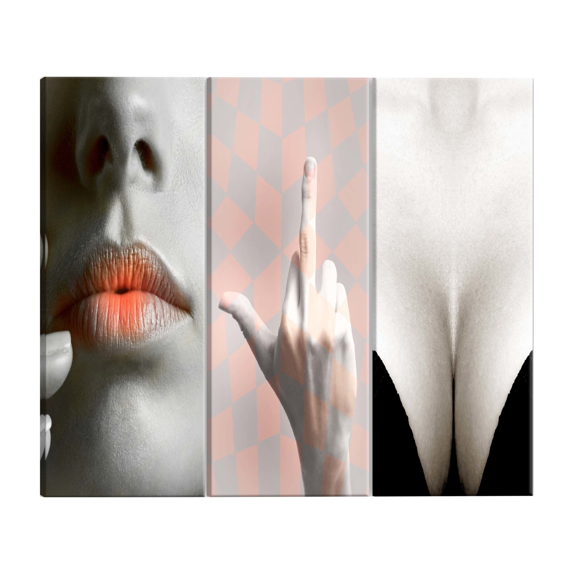 Tablou canvas 3 piese - Feminitate - 120 x 60 cm