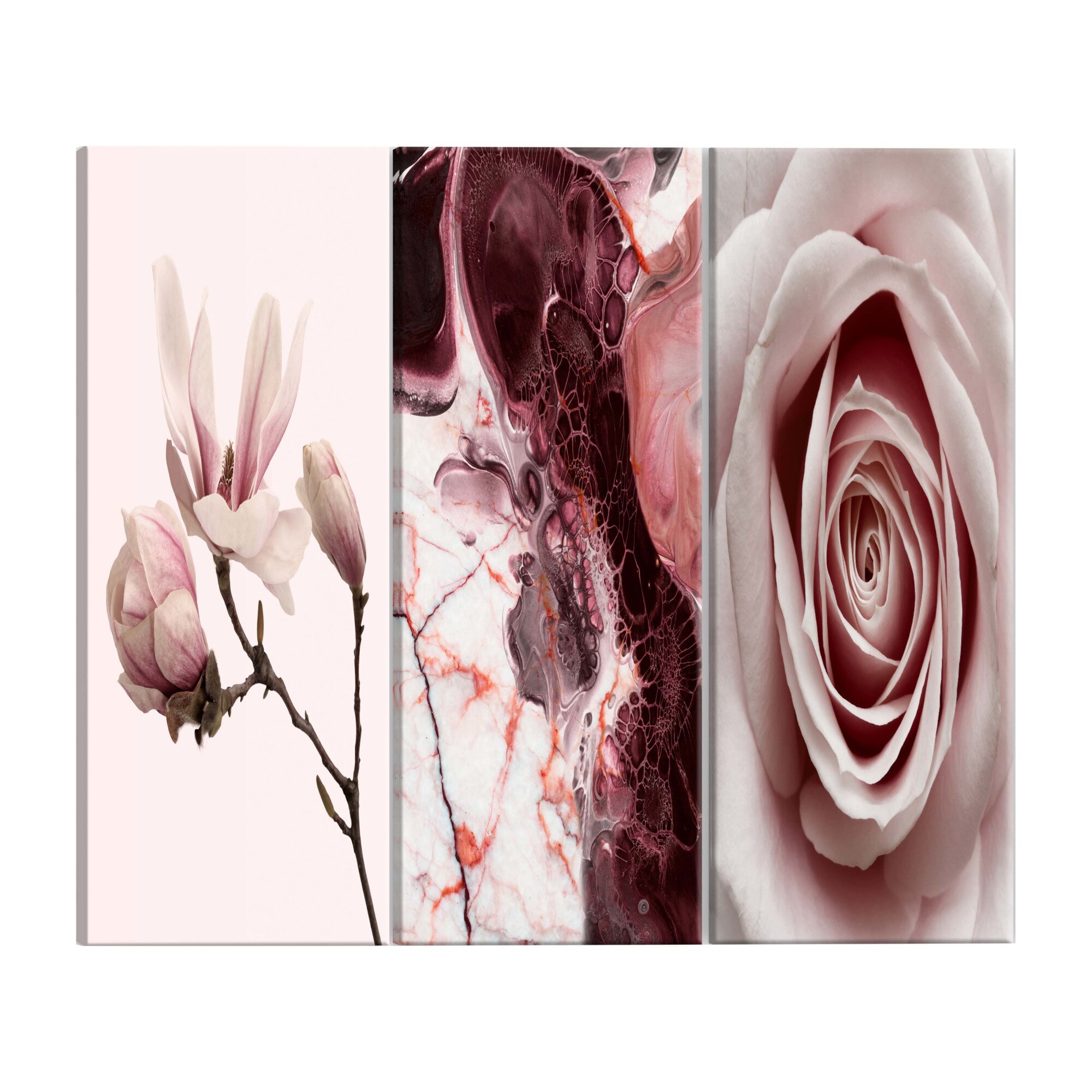Tablou canvas 3 piese - Experienta Vanilie - 120 x 60 cm
