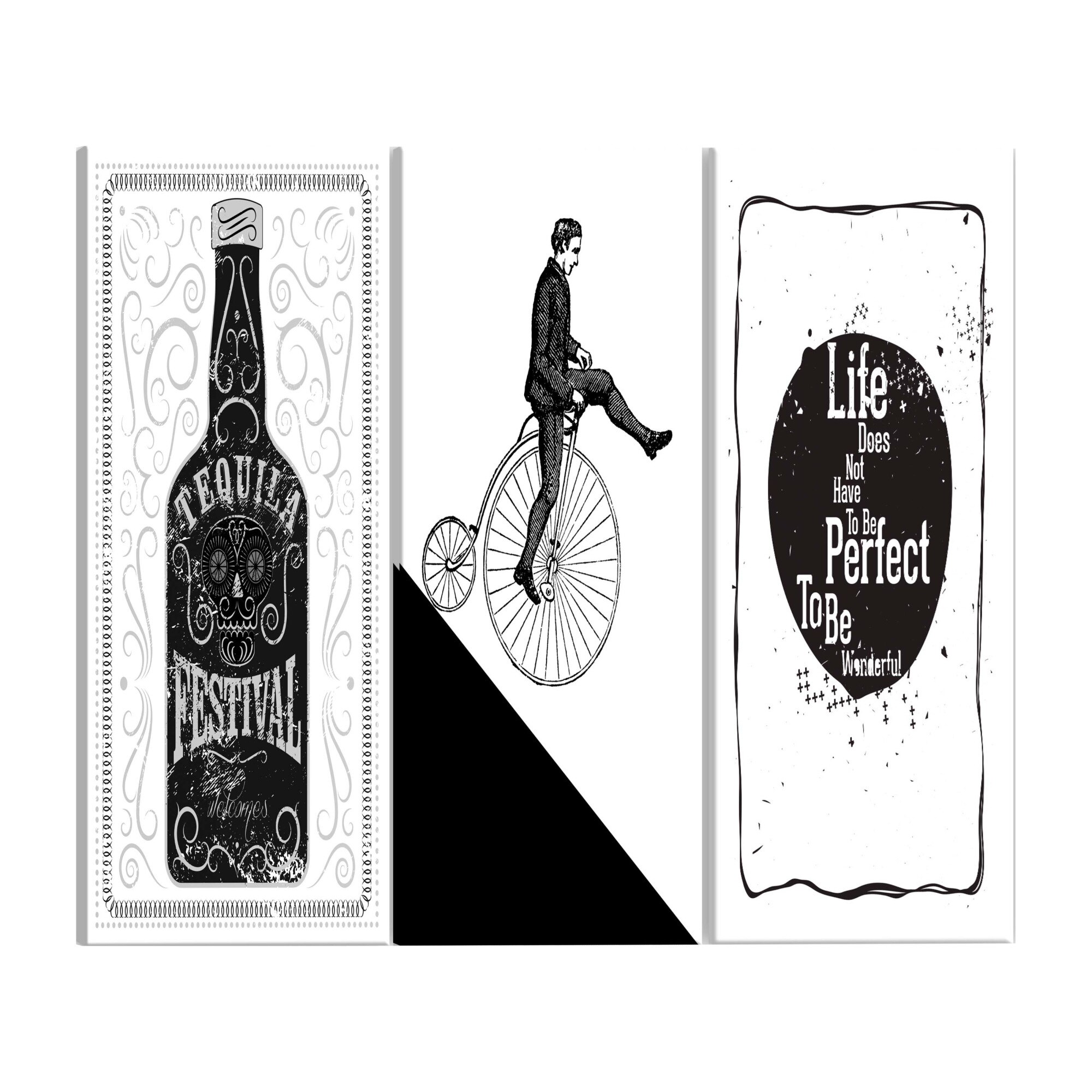 Tablou canvas 3 piese - Epoca - 60 x 30 cm