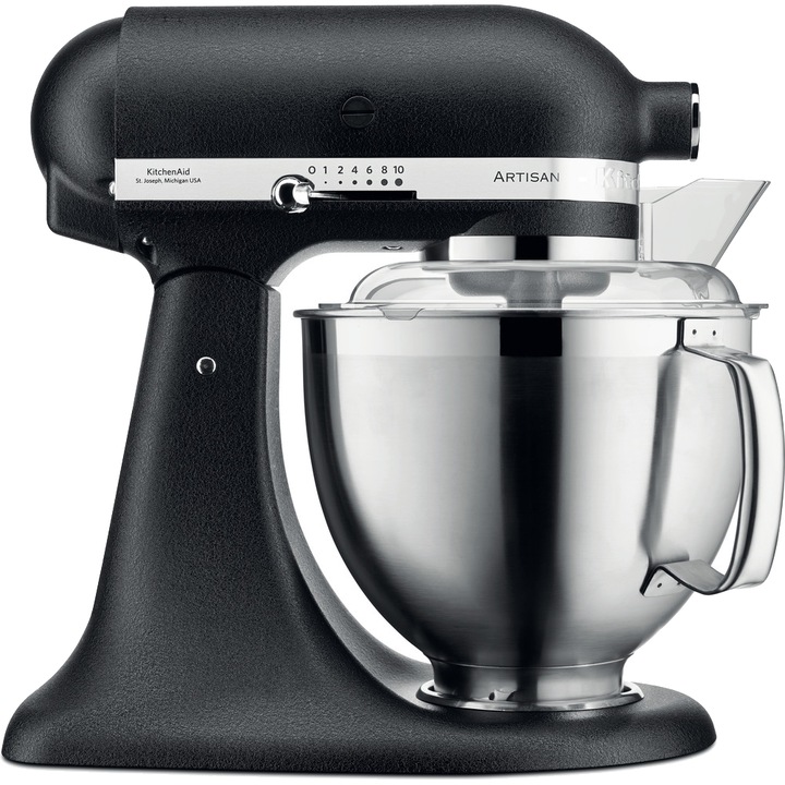 Планетарен миксер KitchenAid Artisan Elegance 5KSM185PSEBK, 300W, Купа 4.8 л, Черен