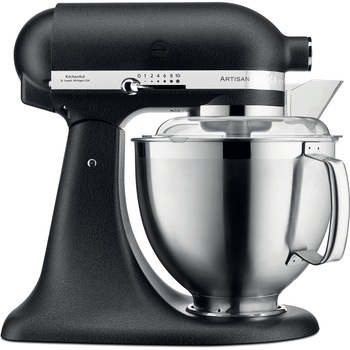 Mixer planetar Artisan Elegance KitchenAid 5KSM185PSEBK, 300W, viteza 58-220 rpm, bol 4.8 L, Negru Mixer planetar Artisan Elegance KitchenAid 5KSM185PSEBK, 300W, viteza 58-220 rpm, bol 4.8 L, Negru