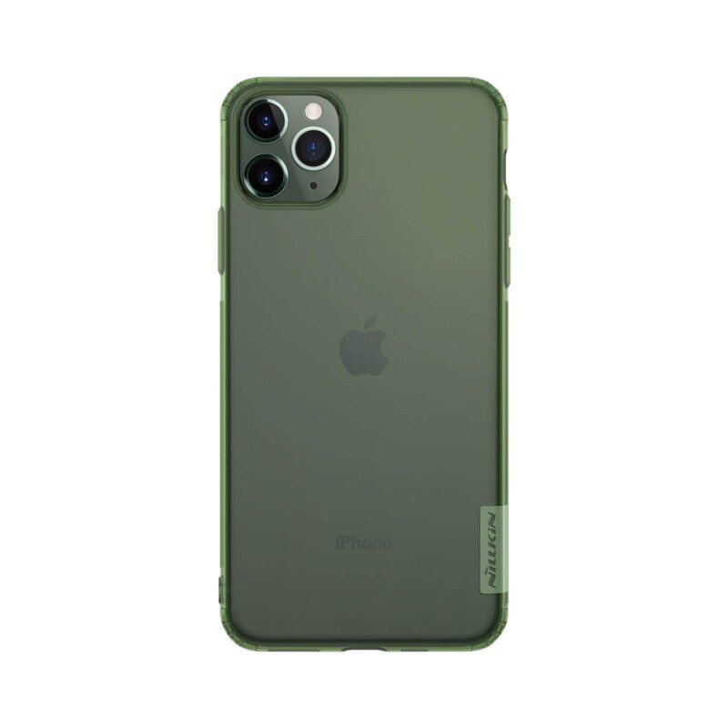 Husa Spate Ultra Slim Nillkin Nature iPhone 11 Pro Transparenta Verde