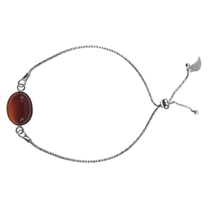 Bratara argint reglabila cu carneol 14x10 MM, GlamBazaar