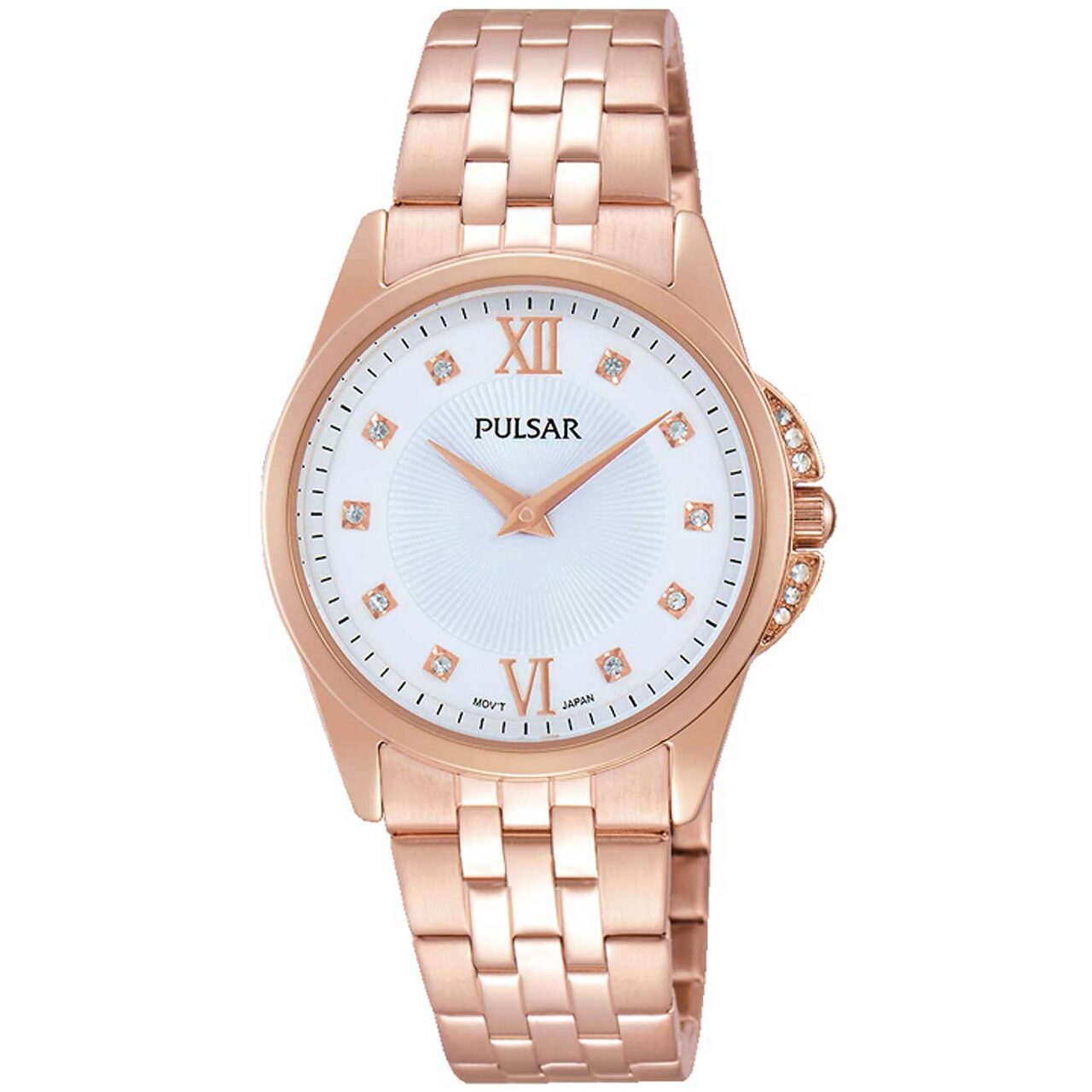 Ceas de dama Pulsar PM2180X1 Swarovski 30mm, 3ATM, Auriu