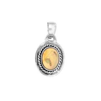 Pandantiv din argint cu piatra de opal natural, Accent Bijuterii Pandantiv din argint cu piatra de opal natural, Accent Bijuterii