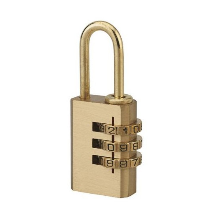 Lacat bagaj, cu cifru, Model 258, 21 mm, toarta alamita