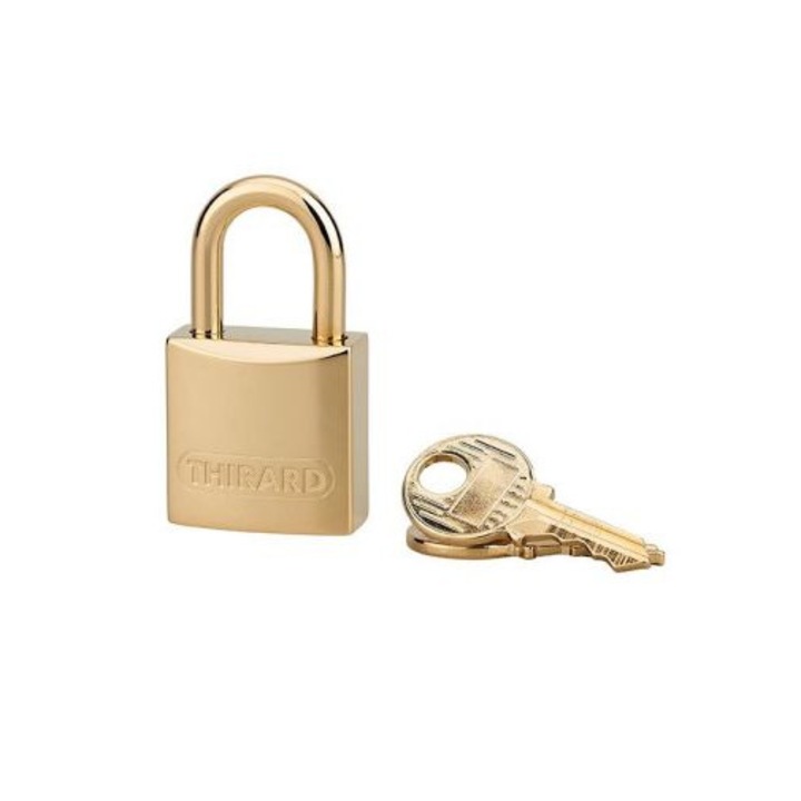 Lacat bagaj, cu cheie, LUX, 20 mm, auriu