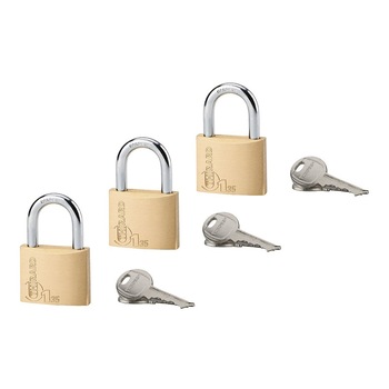 Set 3 lacate cu cheie, TYPE 1, 35 mm, deschidere cu 6 chei Set 3 lacate cu cheie, TYPE 1, 35 mm, deschidere cu 6 chei