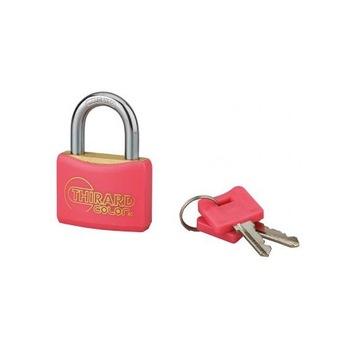 Lacat cu cheie, THIRARD COLOR, 40 mm, roz Lacat cu cheie, THIRARD COLOR, 40 mm, roz