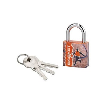 Lacat cu cheie, LINE SPORT 1, 30 mm (baschet) Lacat cu cheie, LINE SPORT 1, 30 mm (baschet)