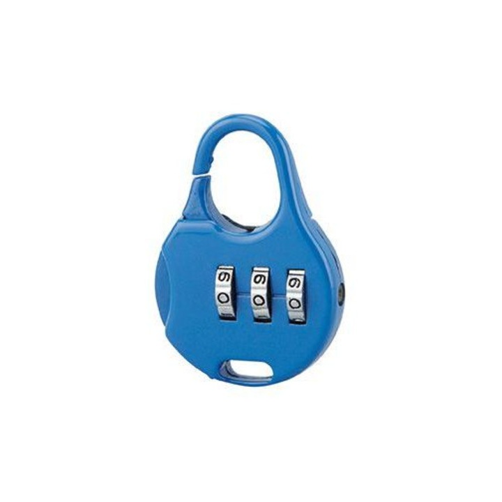 Катинар с шифър THIRARD Nomad, Овал, Метал, Син, 30 мм