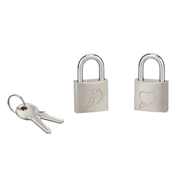 Set 2 lacate cu cheie, LOVE 5 (Cupidon/inima) Set 2 lacate cu cheie, LOVE 5 (Cupidon/inima)