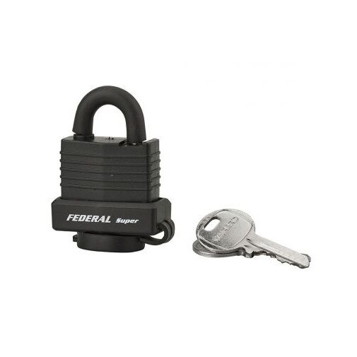 Lacat de exterior, cu cheie, SEA LINE, 35 mm, anti-soc, diverse culori