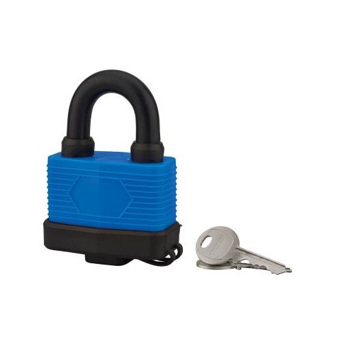 Lacat de santier, cu cheie, SLICE, 65 mm, protectie PVC