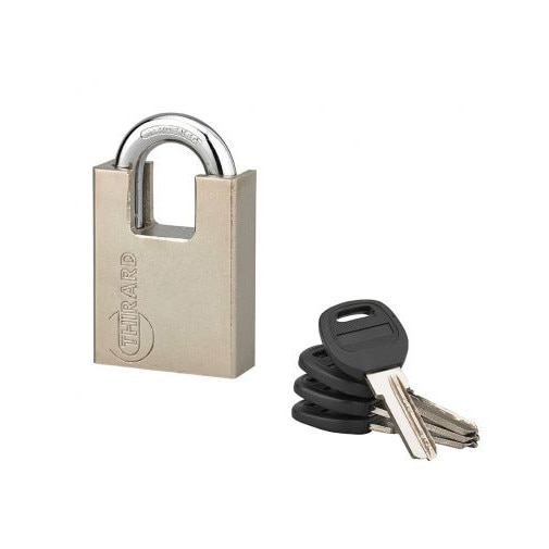 Lacat de santier, cu cheie, QUADRA, 50 mm, toarta protectie anti-spargere