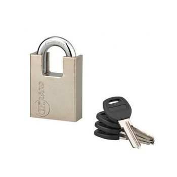 Lacat de santier, cu cheie, QUADRA, 50 mm, toarta protectie anti-spargere Lacat de santier, cu cheie, QUADRA, 50 mm, toarta protectie anti-spargere