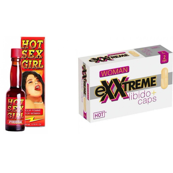 Pachet Capsule Femei eXXtreme Libido Afrodisiac 5buc + Afrodisiac Hot Sex Girl 20ml