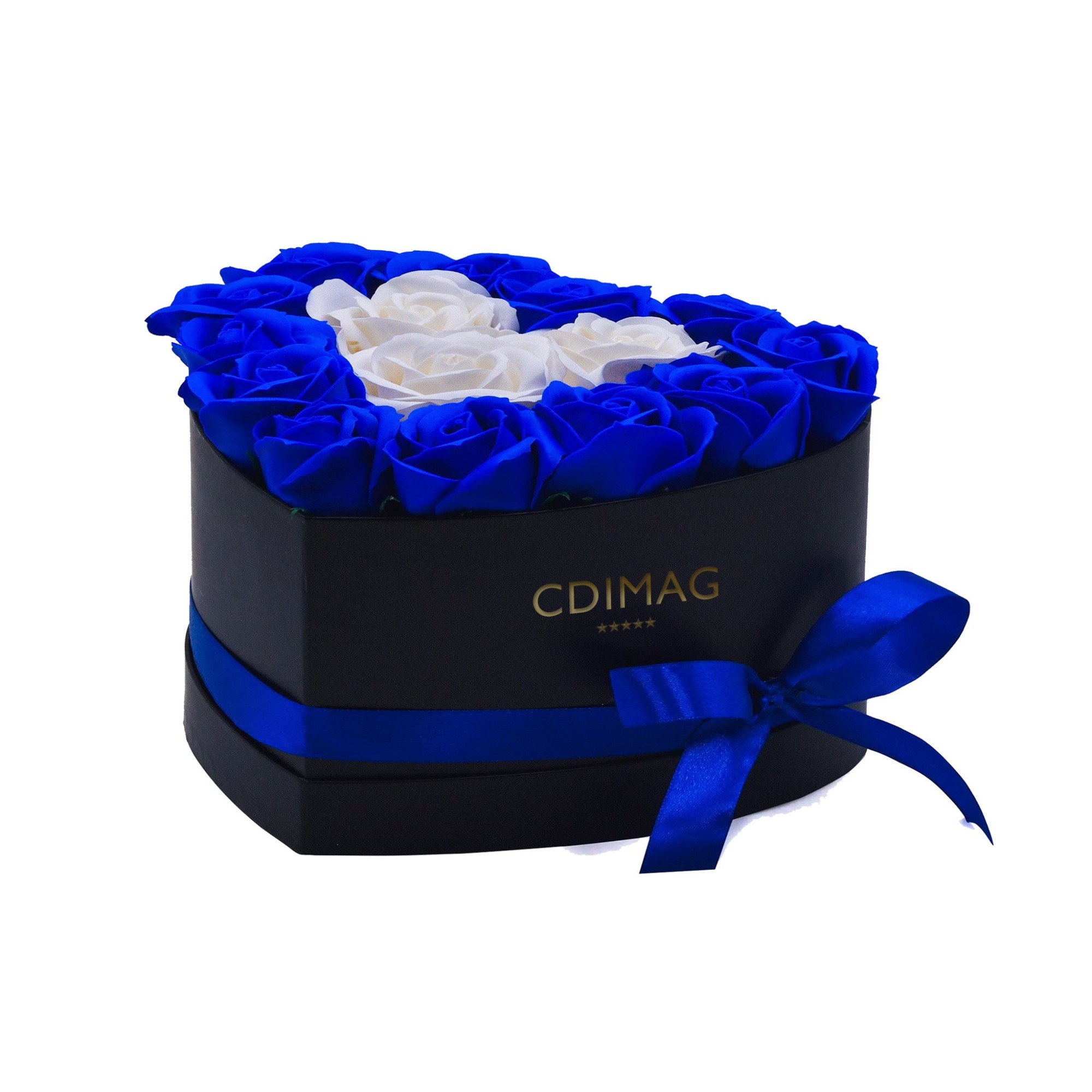 Aranjament floral cu trandafiri de sapun in cutie, CDIMAG