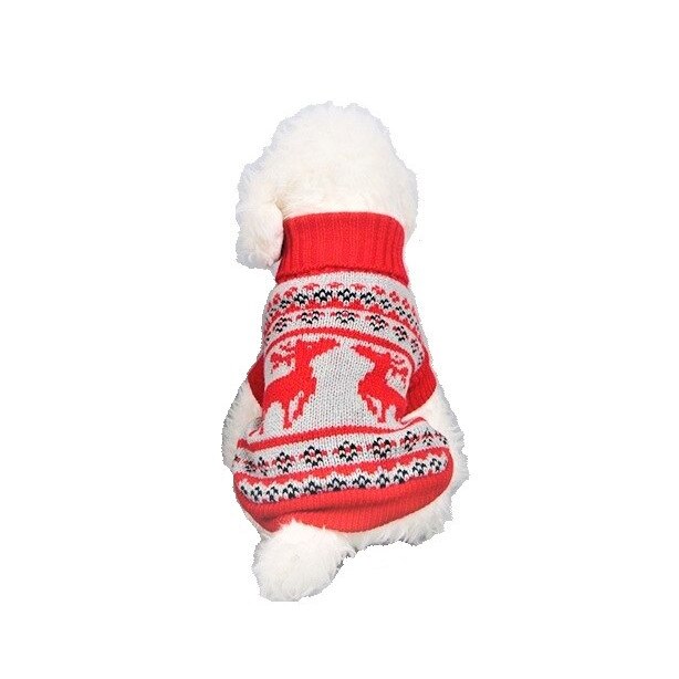 Costum calduros pentru catei imbracaminte model Red Deer/gri marime L