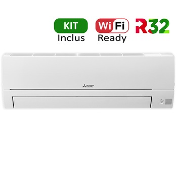Aer conditionat Mitsubishi Electric MSZ-HR25VF / MUZ-HR25VF R32, Kit de instalare inclus, Inverter, 9000 BTU/h, Clasa A++, Filtru anti-praf, Functie Econo Cool, Timer Saptamanal, Auto-restart, Wi-Fi Ready Aer conditionat Mitsubishi Electric MSZ-HR25VF / MUZ-HR25VF R32, Kit de instalare inclus, Inverter, 9000 BTU/h, Clasa A++, Filtru anti-praf, Functie Econo Cool, Timer Saptamanal, Auto-restart, Wi-Fi Ready