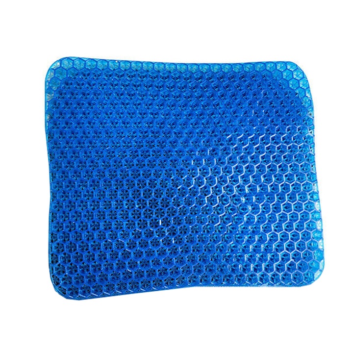 Perna scaun gel moale, respirabila, avand grosimea de 2 cm, potrivita pentru utilizarea acasa, birou, masina, calatorii