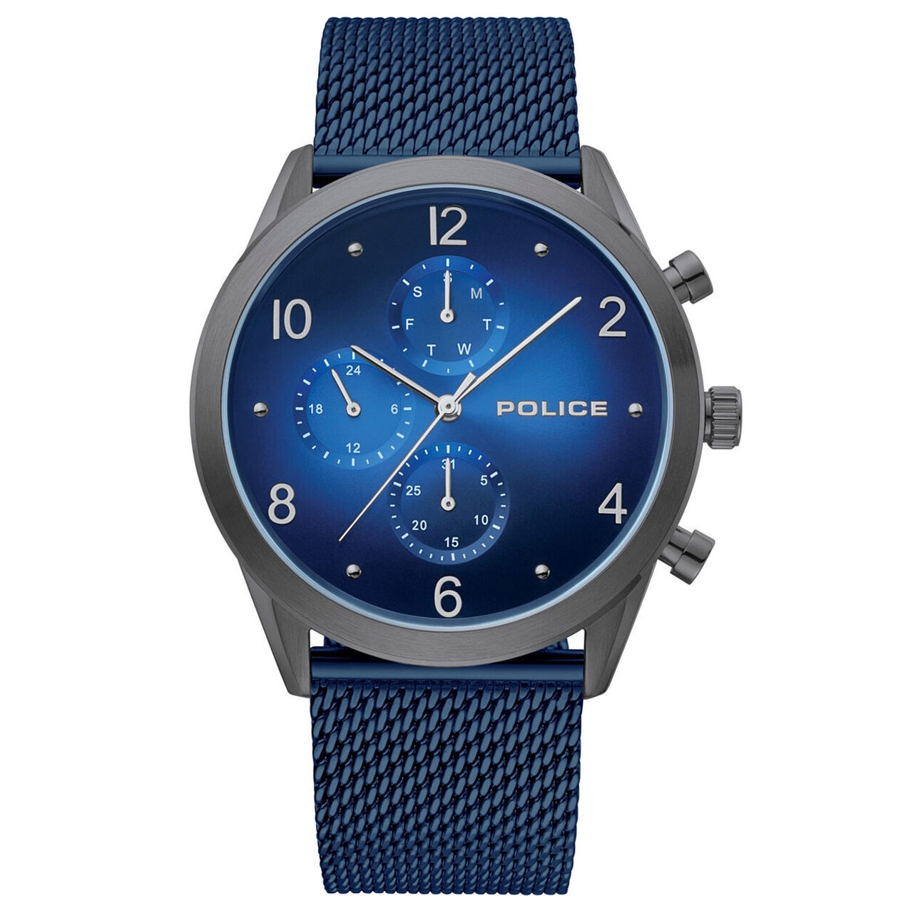 Ceas barbatesc Police PL15922JSU.03MMBL Silfra, 45mm, 3ATM, Gri