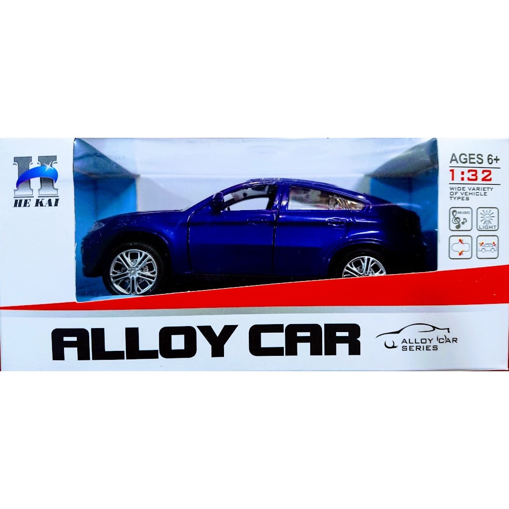 Masina metalica cu lumini si sunete,BMW albastru, 1:32