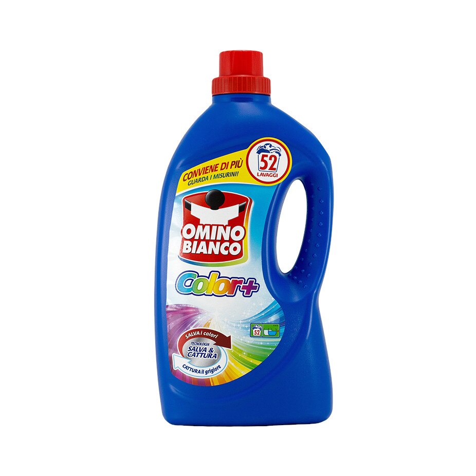 Detergent Lichid Omino Bianco, Color+, 52 spalari, 2,6 l