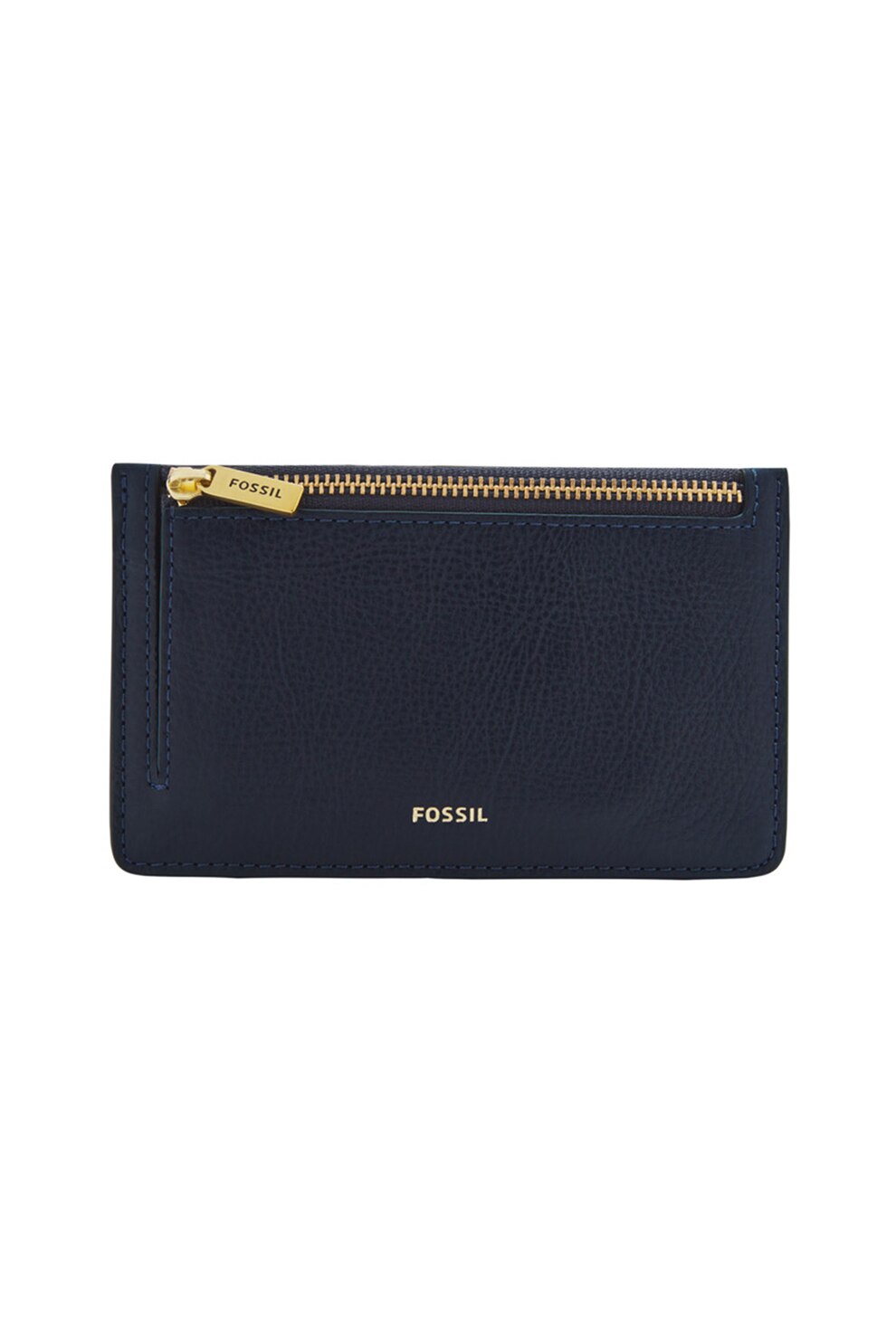 Fossil, Portcart cu fermoar Logan, Bleumarin inchis/Auriu