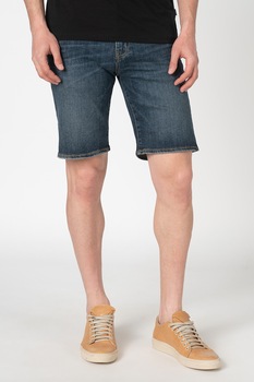 SUPERDRY, Pantaloni scurti slim fit din denim Tyler, Albastru inchis, 30 SUPERDRY, Pantaloni scurti slim fit din denim Tyler, Albastru inchis, 30