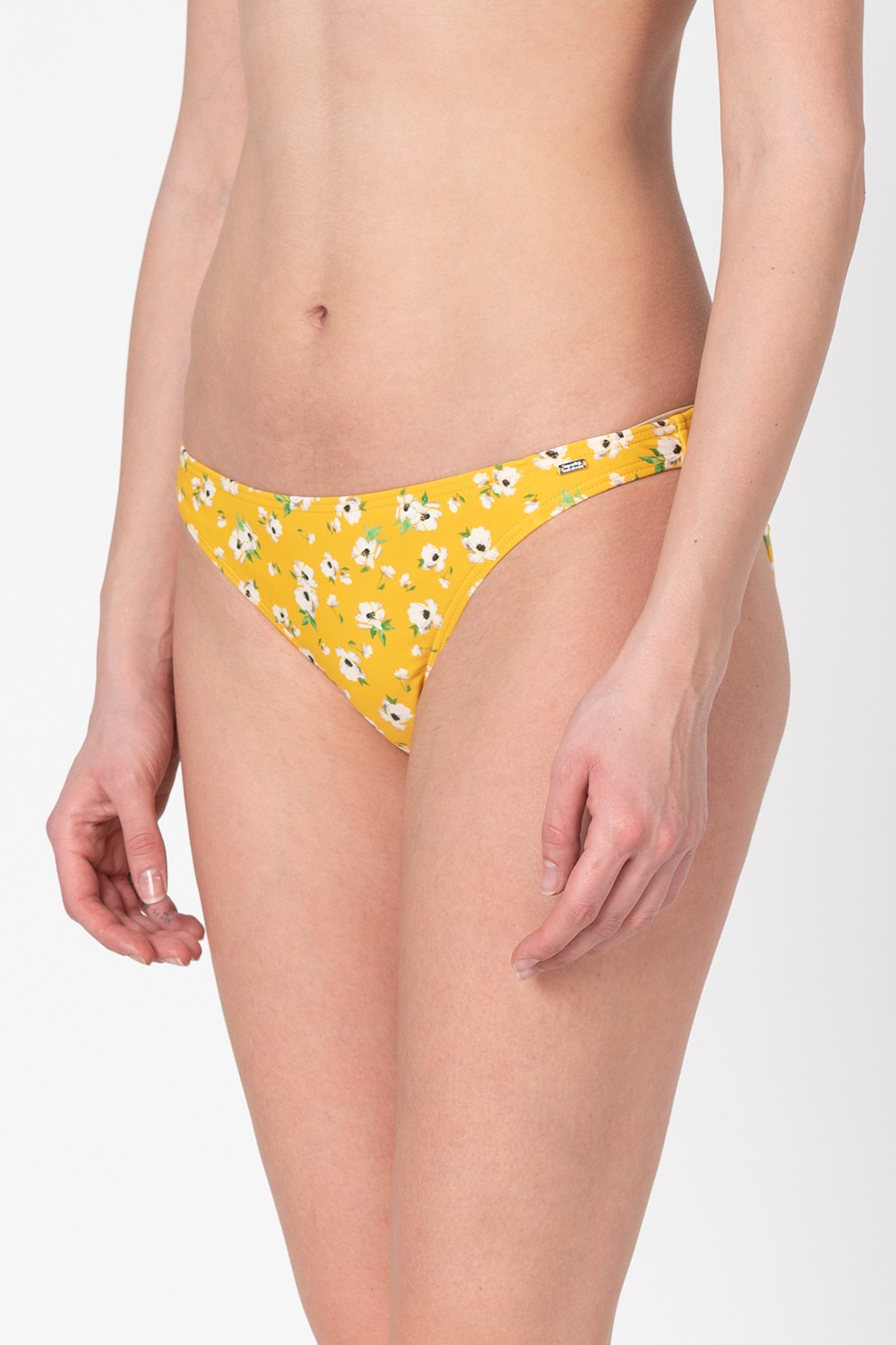 SUPERDRY, Slip cu imprimeu floral Eden, Galben