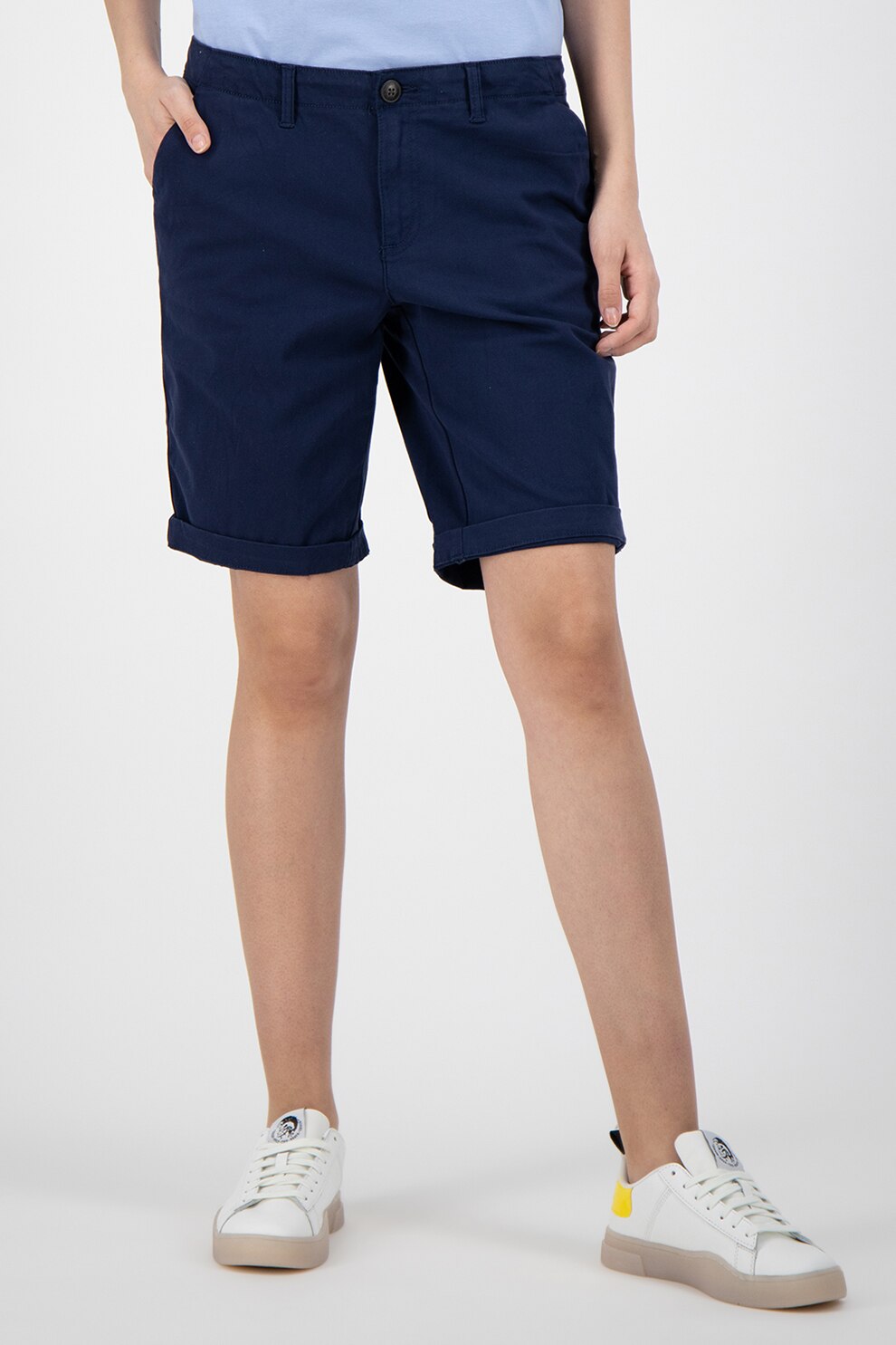 SUPERDRY, Pantaloni chino scurti City, Bleumarin