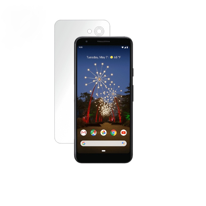 Google Pixel 3A Smart Protection fólia hátul, Smart Spray®, Smart Squeegee® és mikroszálas