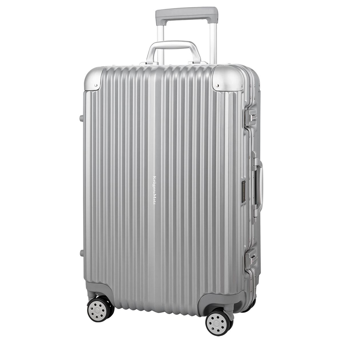 Troler policarbonat Kruger&Matz 4 roti, 54 L, argintiu