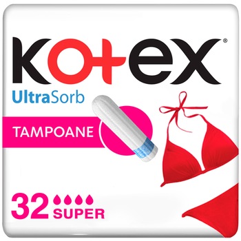Tampoane Kotex Super UltraSorb, 32 buc Tampoane Kotex Super UltraSorb, 32 buc