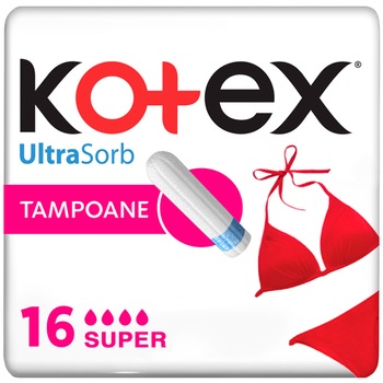 Tampoane Kotex Super UltraSorb, 16 buc Tampoane Kotex Super UltraSorb, 16 buc
