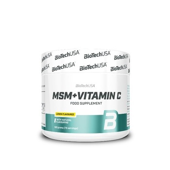 Pudra energizanta BioTech USA, MSM+Vitamin C, Aroma de lamaie, 150g Pudra energizanta BioTech USA, MSM+Vitamin C, Aroma de lamaie, 150g