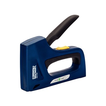 Capsator tacket Rapid ALU753E Dual, reglare forta capsare, corp aluminiu, grip cauciuc, capse 53/6-14 mm, cuie 8/15 Capsator tacket Rapid ALU753E Dual, reglare forta capsare, corp aluminiu, grip cauciuc, capse 53/6-14 mm, cuie 8/15