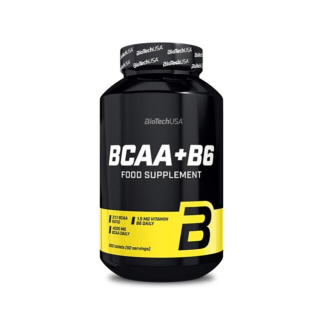 Supliment alimentar Biotech Usa Bcaa + B6 200 tablete