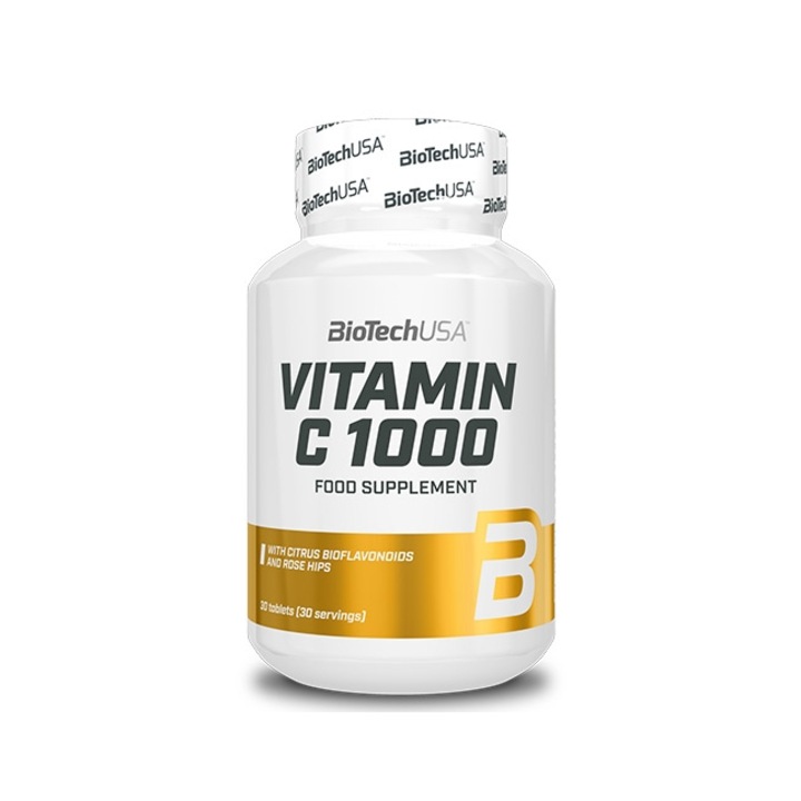 Vitamin C BIOTECH USA 1000mg. Bioflavonoids / 30 Tabs.