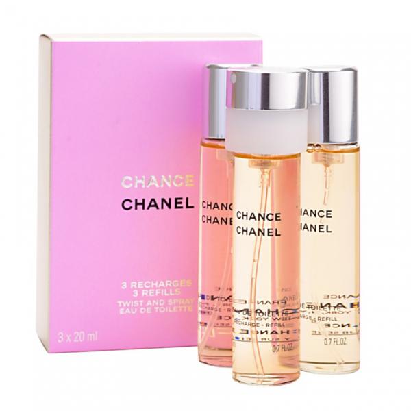 Apa de Toaleta Chanel Chance 3x20 ml, Refil, Femei