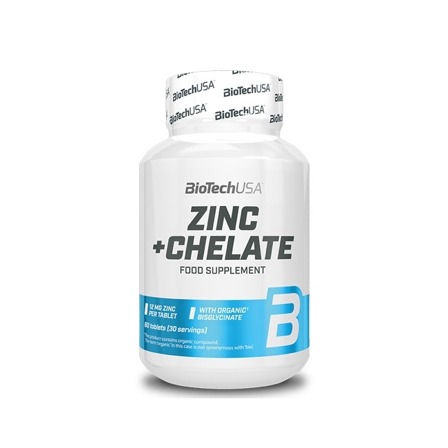 BioTech USA, Zinc+ Chelate, 12 mg, 60 capsule