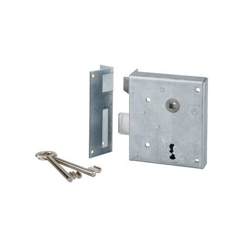 Broasca aplicata ALSACE, ax 60 mm, sens deschidere stanga, incuiere prin „impingere”, 2 chei caneluri, zincat