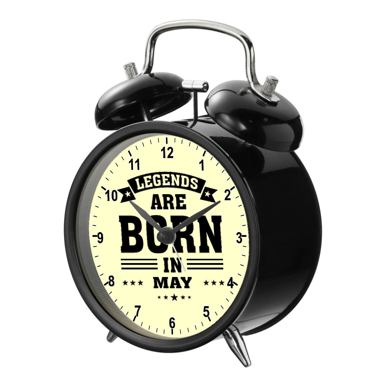 Ceas birou cu alarma, otel, personalizat cu 