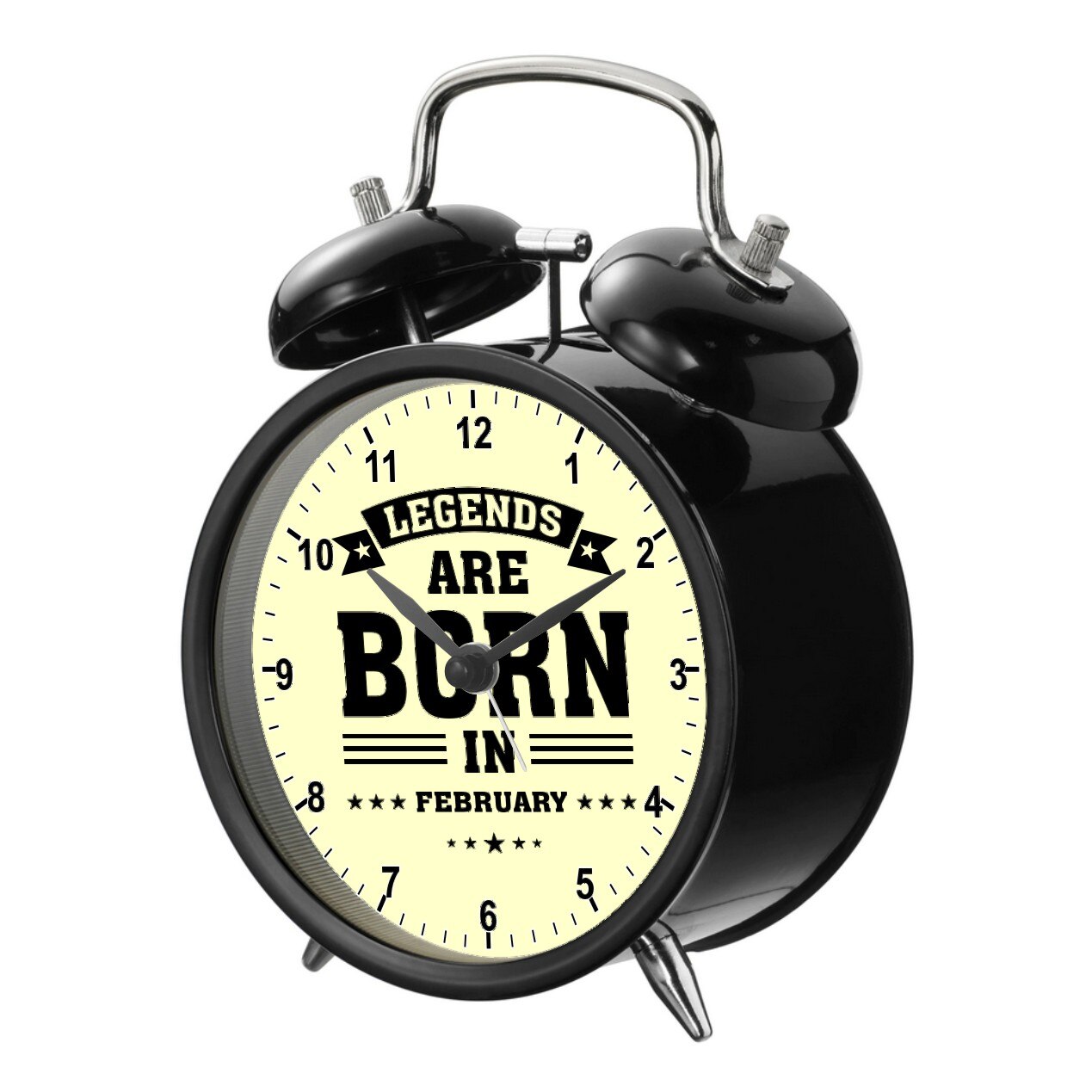 Ceas birou cu alarma, otel, personalizat cu 