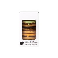 biscuiti umpluti cu crema caramel si glazurati cu ciocolata  dulce de roxana 300 g imagen 19_0_
0
