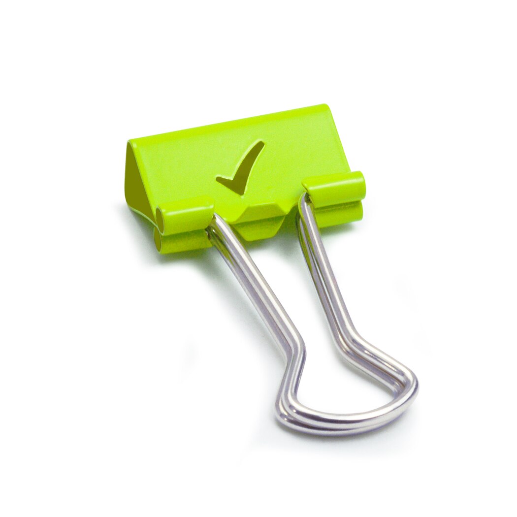 Binder Clip 19mm verde set 80 bucati set