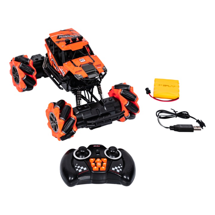 Masinuta off-road & drift, FM TOTAL NEEDS, Negru/Portocaliu